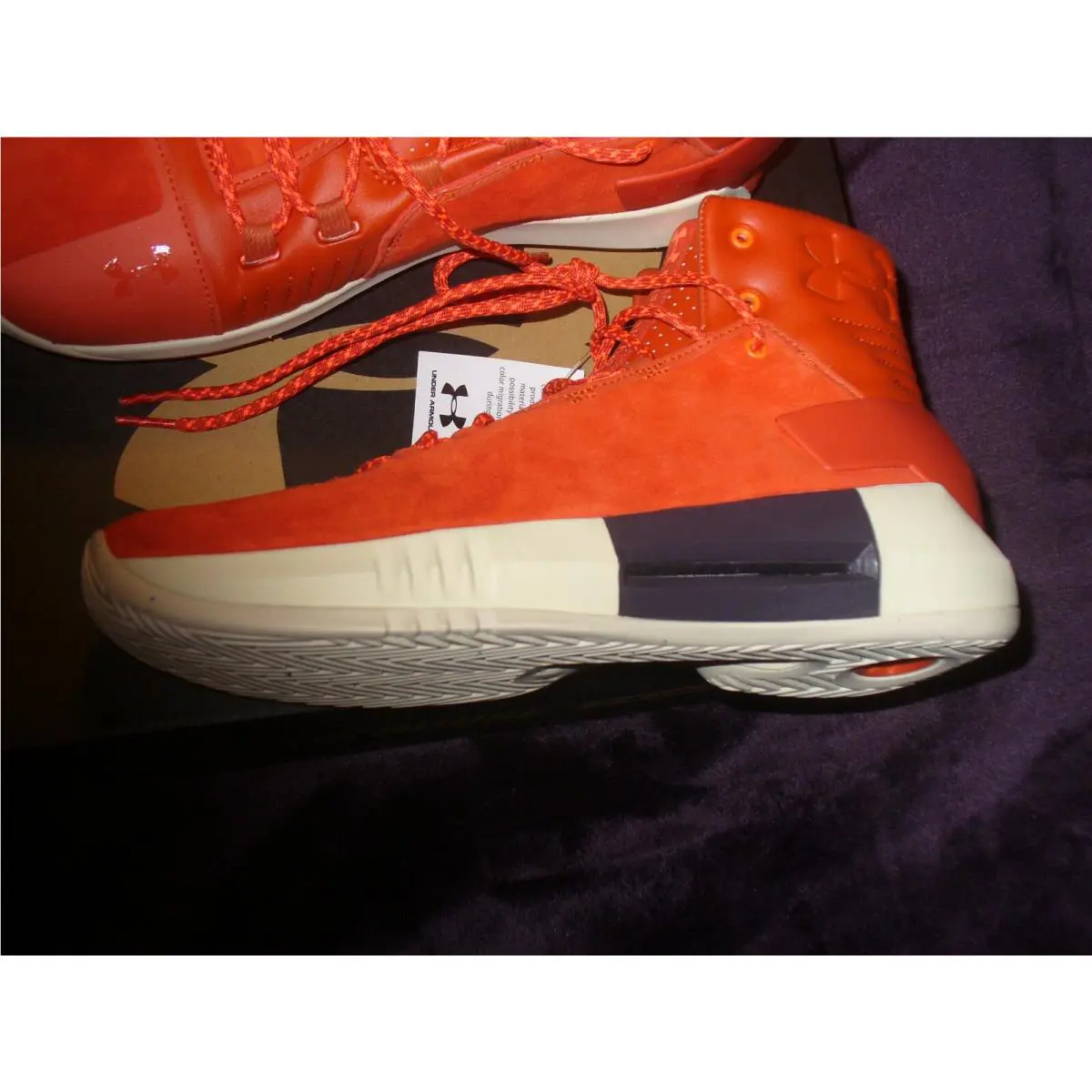 Under Armour shoes - UA PREMIUM DRIVE FOUR IV - Orange/Black/White 1