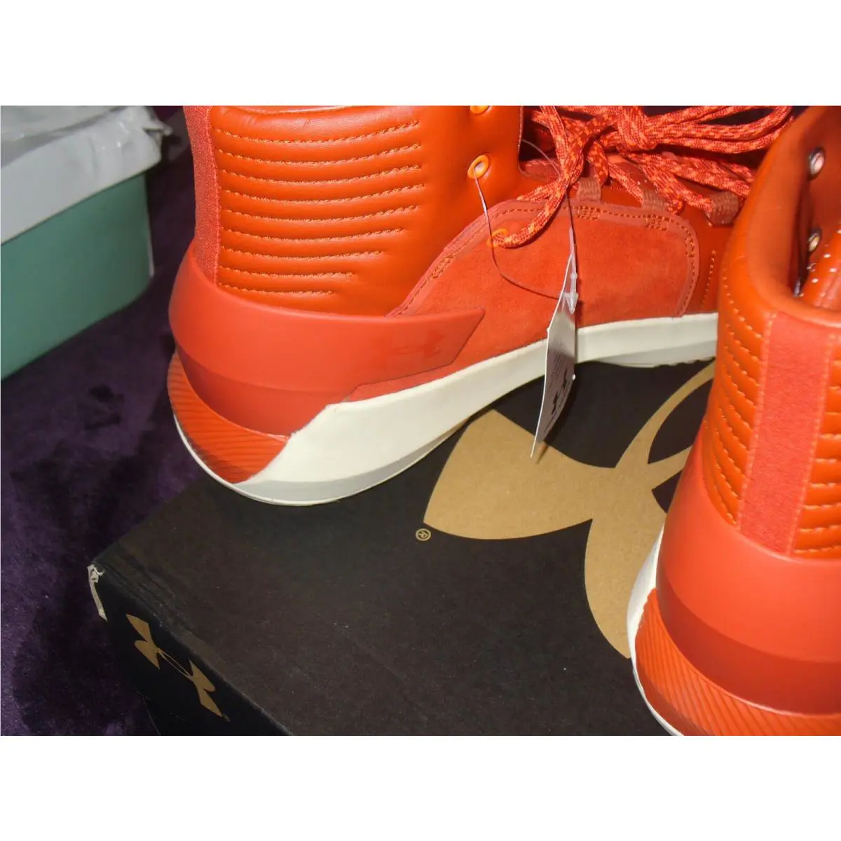 Under Armour shoes - UA PREMIUM DRIVE FOUR IV - Orange/Black/White 3