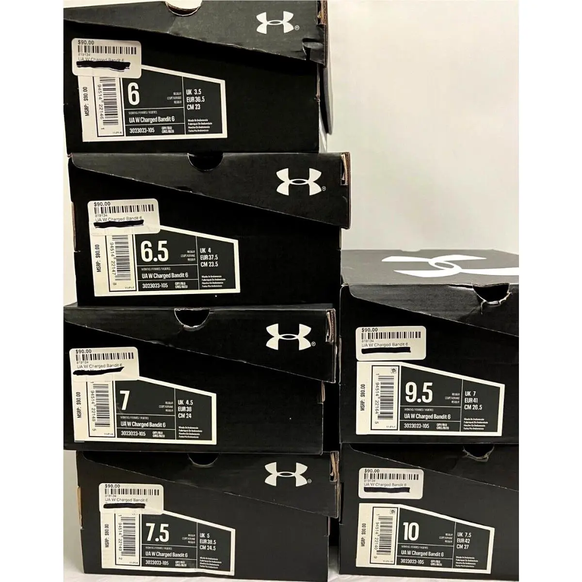 Under Armour shoes - W Charged Bandit 6 - Charged Bandit - 3023023-105 - Gray 7