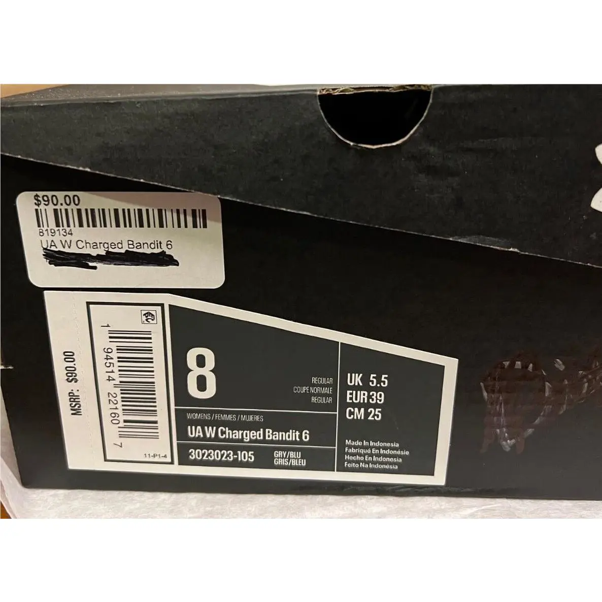 Under Armour shoes - W Charged Bandit 6 - Charged Bandit - 3023023-105 - Gray 5