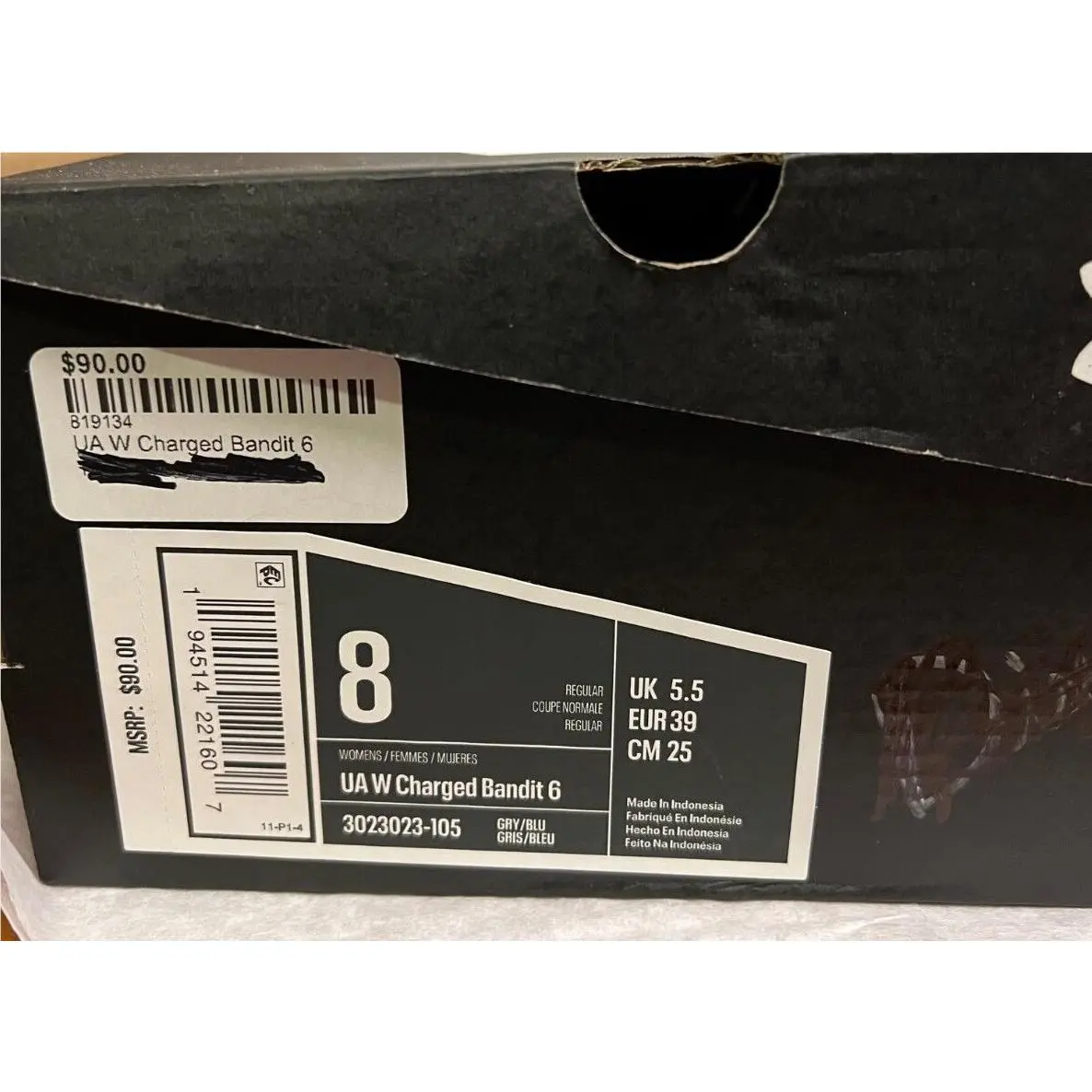 Under Armour shoes - W Charged Bandit 6 - Charged Bandit - 3023023-105 - Gray 12