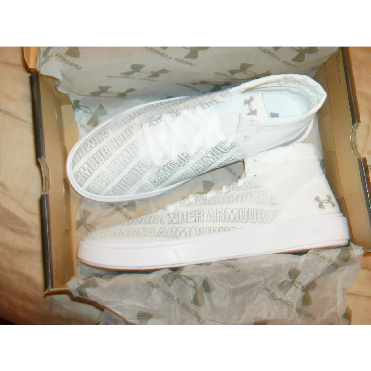 Under Armour shoes - Under Armour Grade School Kickit2 Word Mark - White/Gray 1