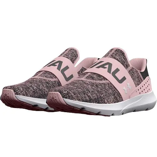 Womens Tennis Shoe Pink UA W Surge 3 Slip 3026507-600 by Under Armour