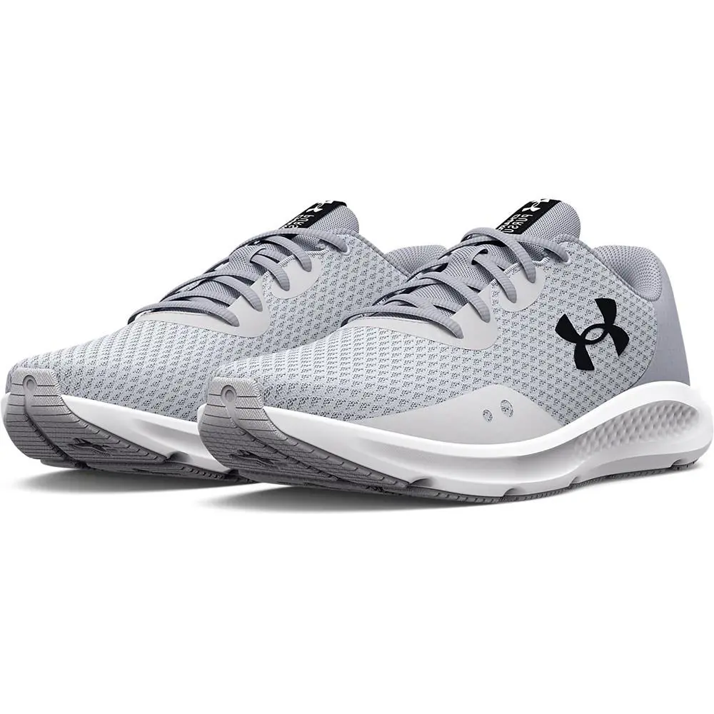Under Armour 3024889 Womens UA Charged Pursuit 3 Training Running Athletic Shoes Halo Gray