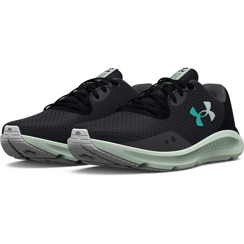 Under Armour 3024889 Womens UA Charged Pursuit 3 Training Running Athletic Shoes Jet Gray/Sea Mist