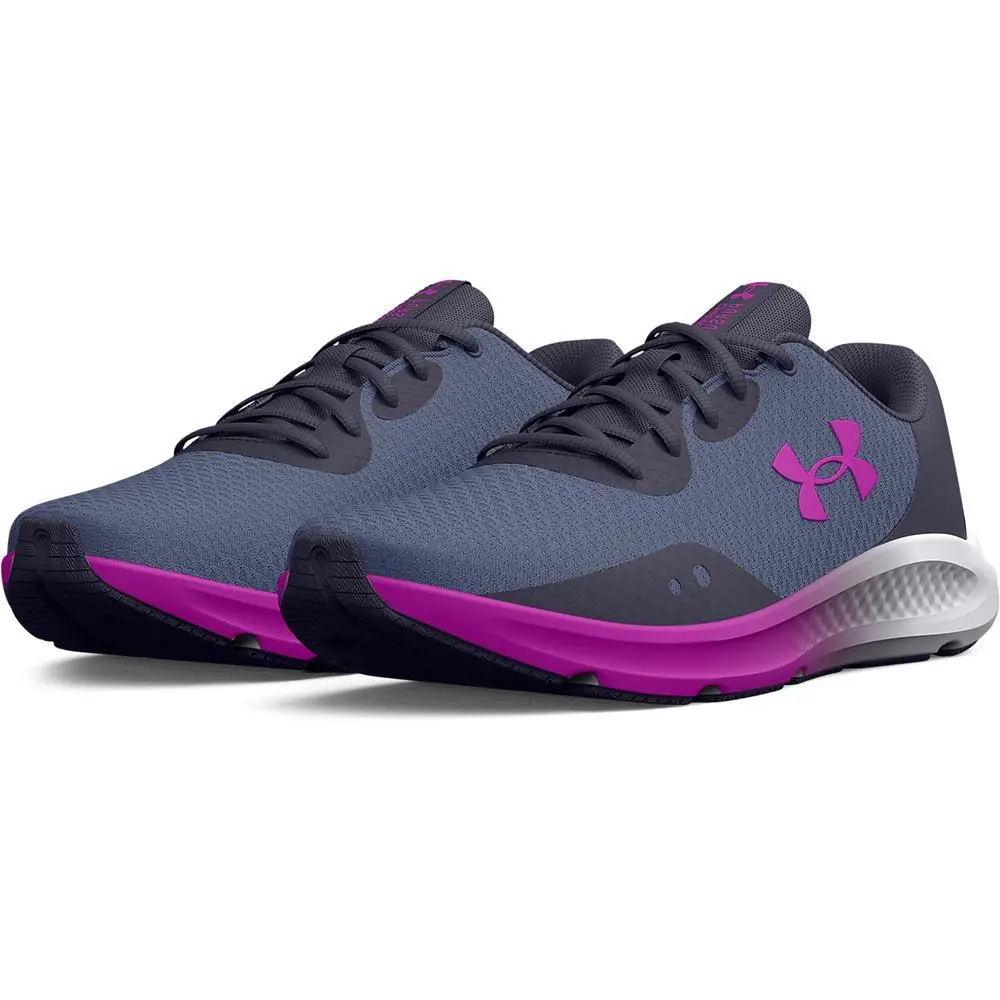 Under Armour 3024889 Womens UA Charged Pursuit 3 Training Running Athletic Shoes Tempered Steel