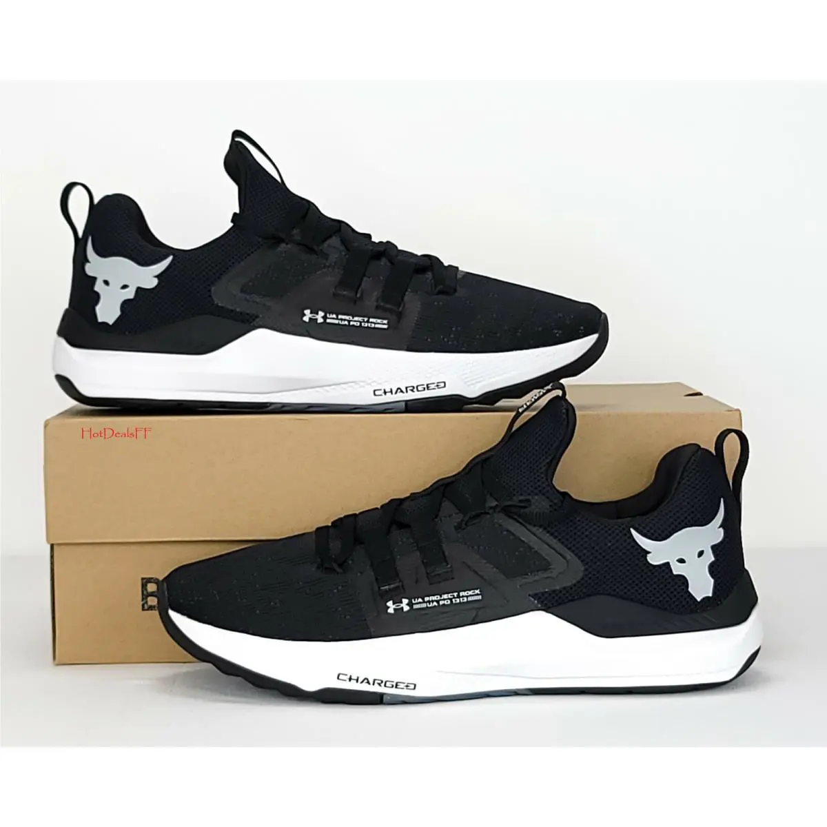 Under Armour shoes - Under Armour Project Rock - Project Rock - 3023006 - Black, Manufacturer: Black / White 5