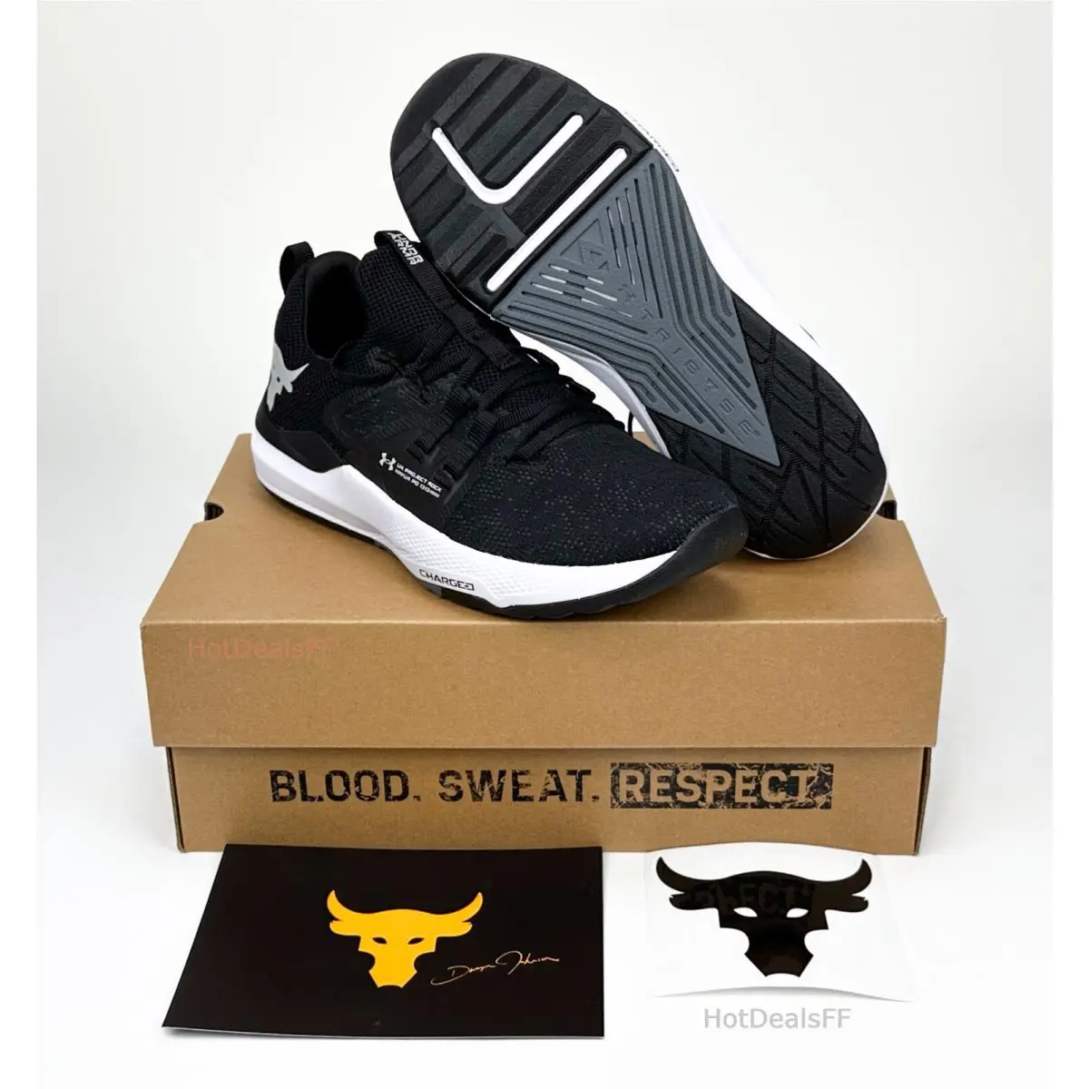 Under Armour shoes - Under Armour Project Rock - Project Rock - 3023006 - Black, Manufacturer: Black / White 22