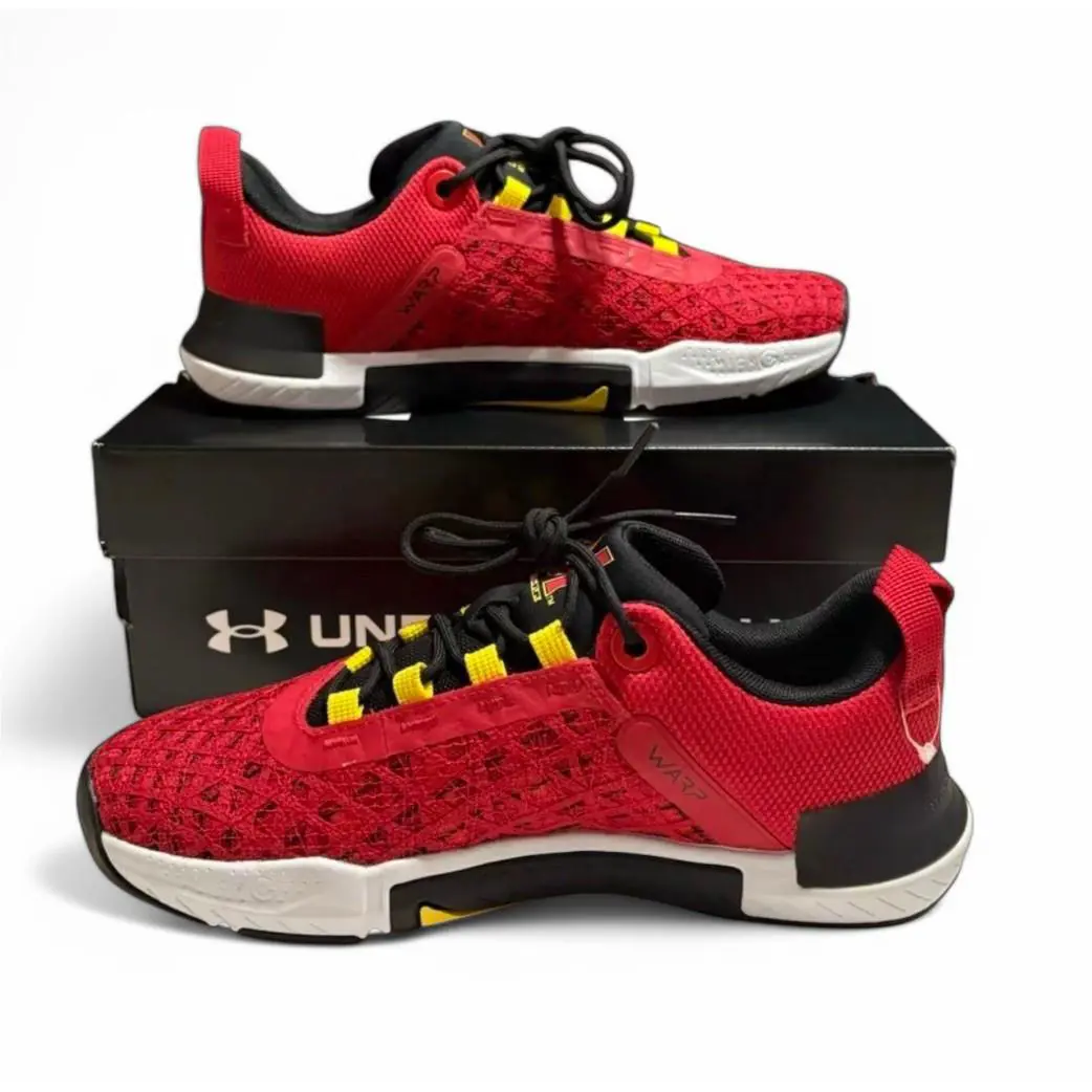 Under Armour shoes - Under Armour TriBase Reign 5 - 3026909-600 - Red/ Black/ White- University Of Maryland 0