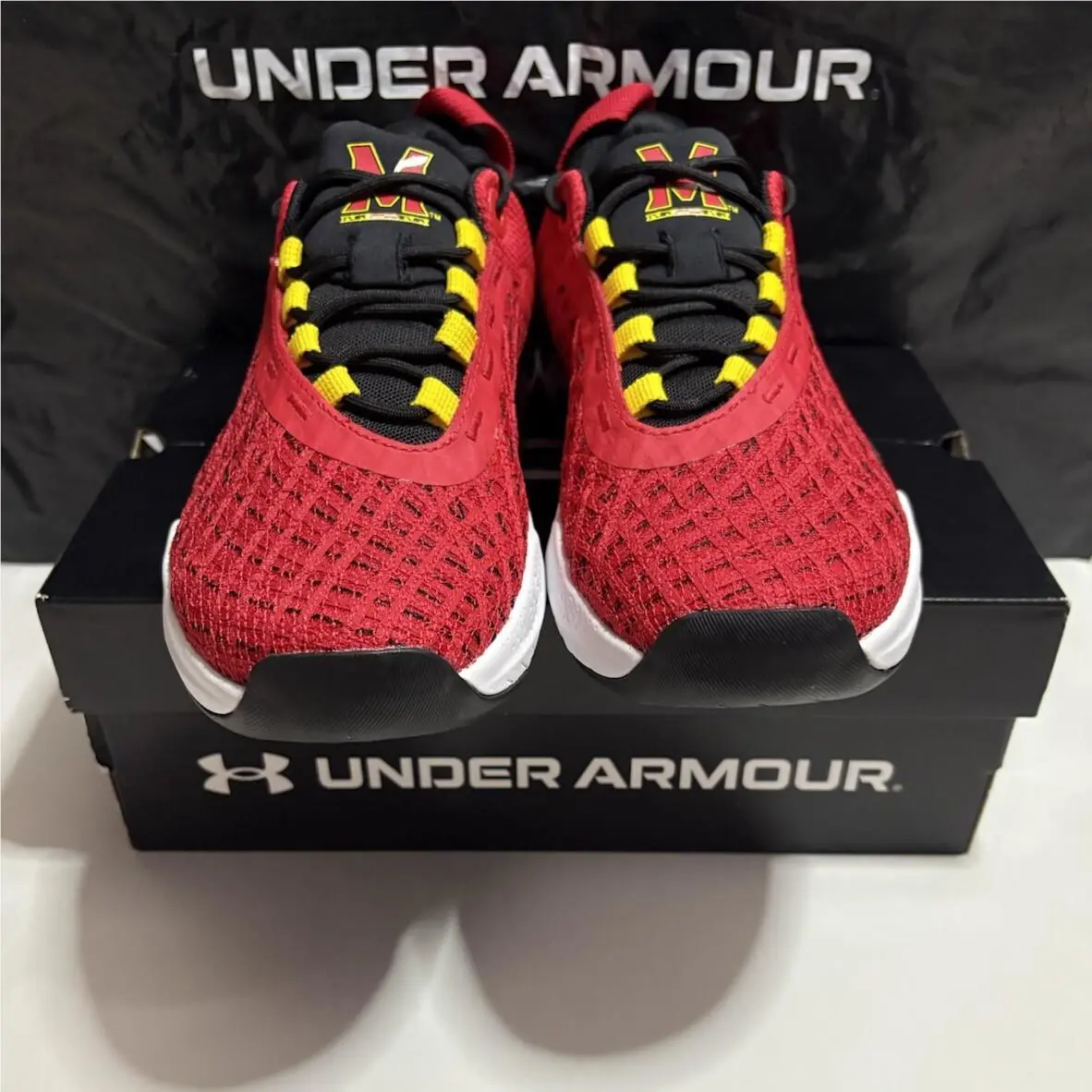 Under Armour shoes - Under Armour TriBase Reign 5 - 3026909-600 - Red/ Black/ White- University Of Maryland 10