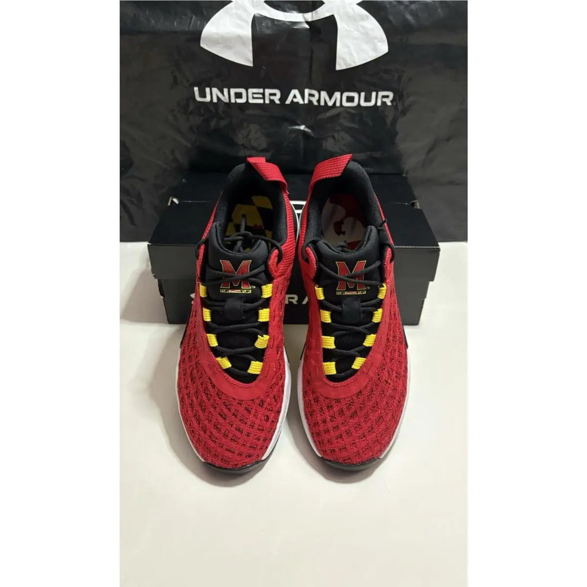 Under Armour shoes - Under Armour TriBase Reign 5 - 3026909-600 - Red/ Black/ White- University Of Maryland 11