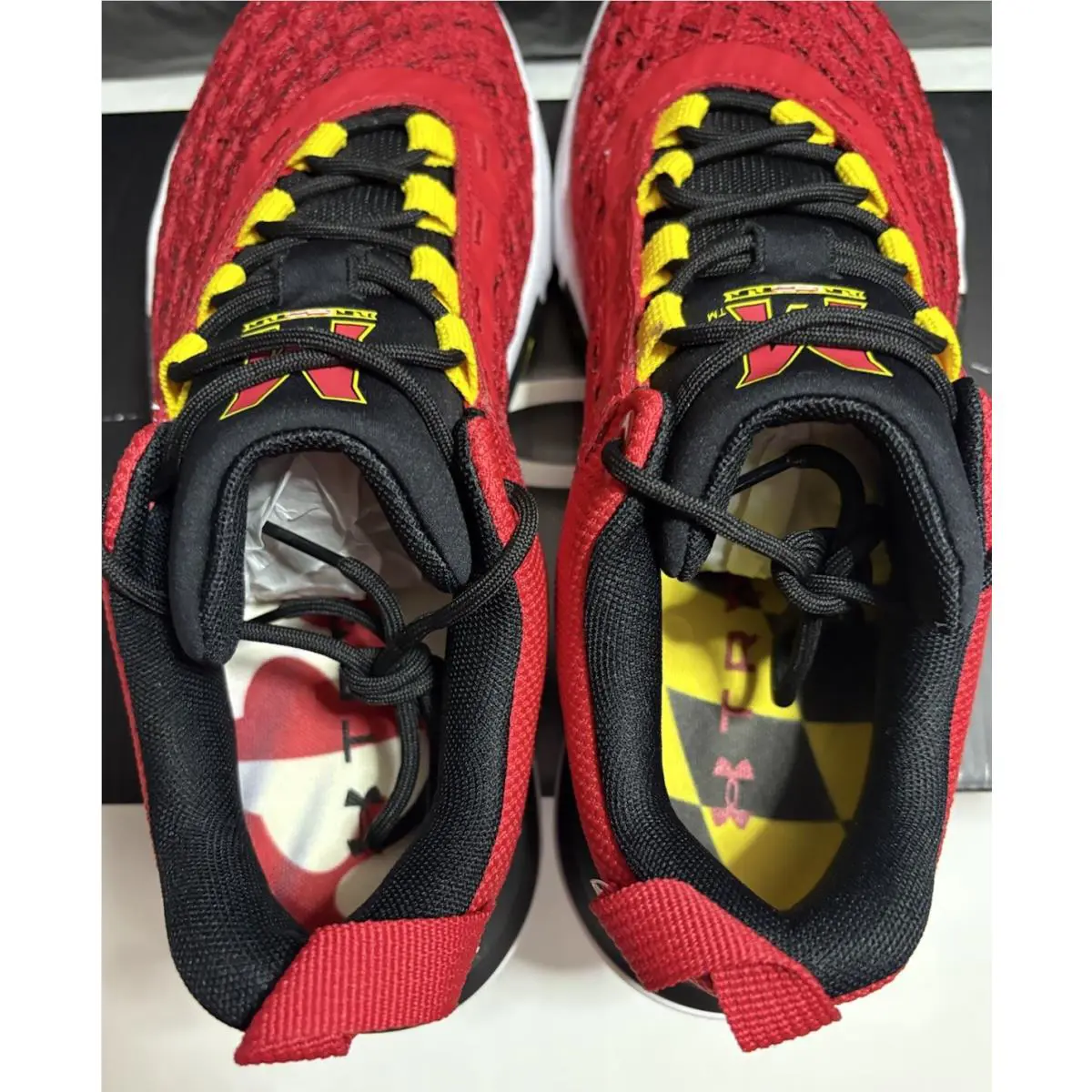 Under Armour shoes - Under Armour TriBase Reign 5 - 3026909-600 - Red/ Black/ White- University Of Maryland 13