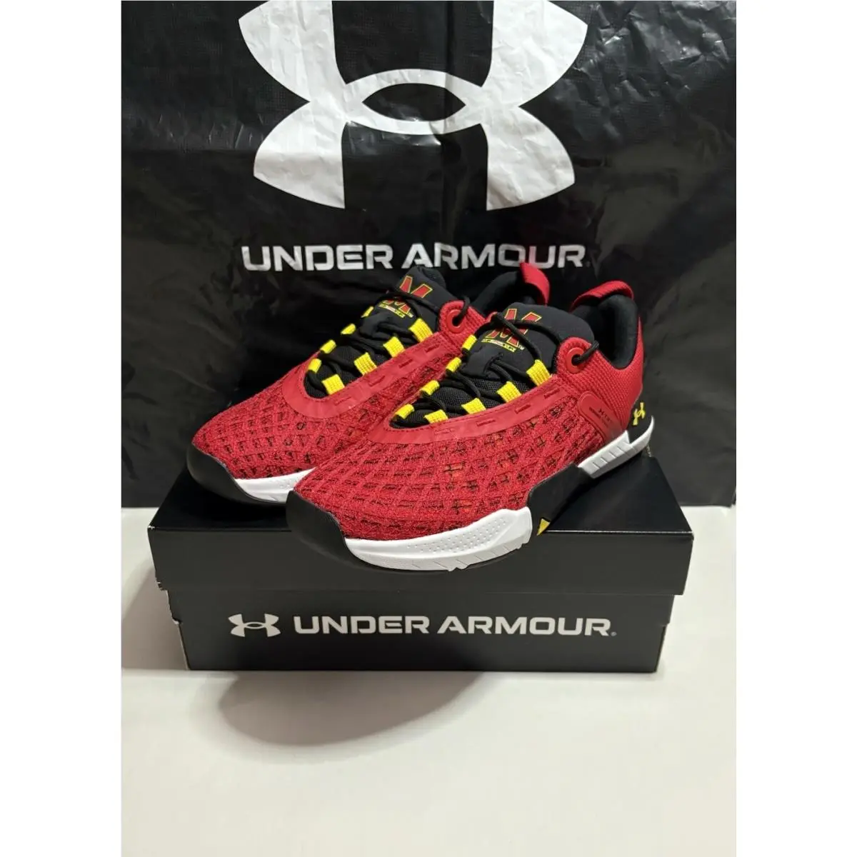 Under Armour shoes - Under Armour TriBase Reign 5 - 3026909-600 - Red/ Black/ White- University Of Maryland 23