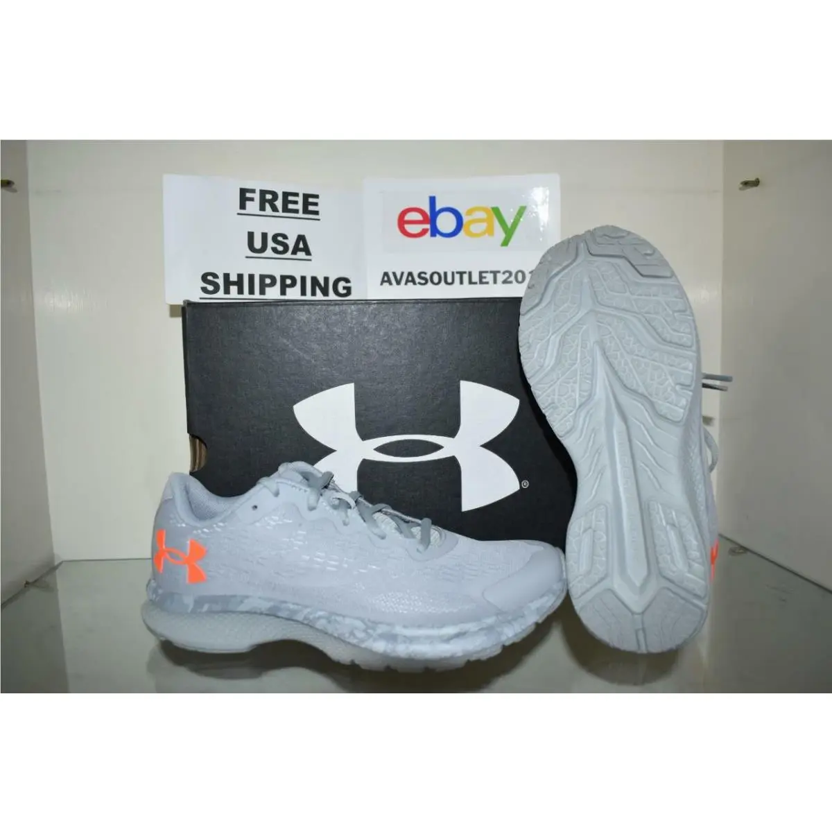 Under Armour shoes - UA Charged Bandit 6 Camo - 3024072 100 - Gray 1