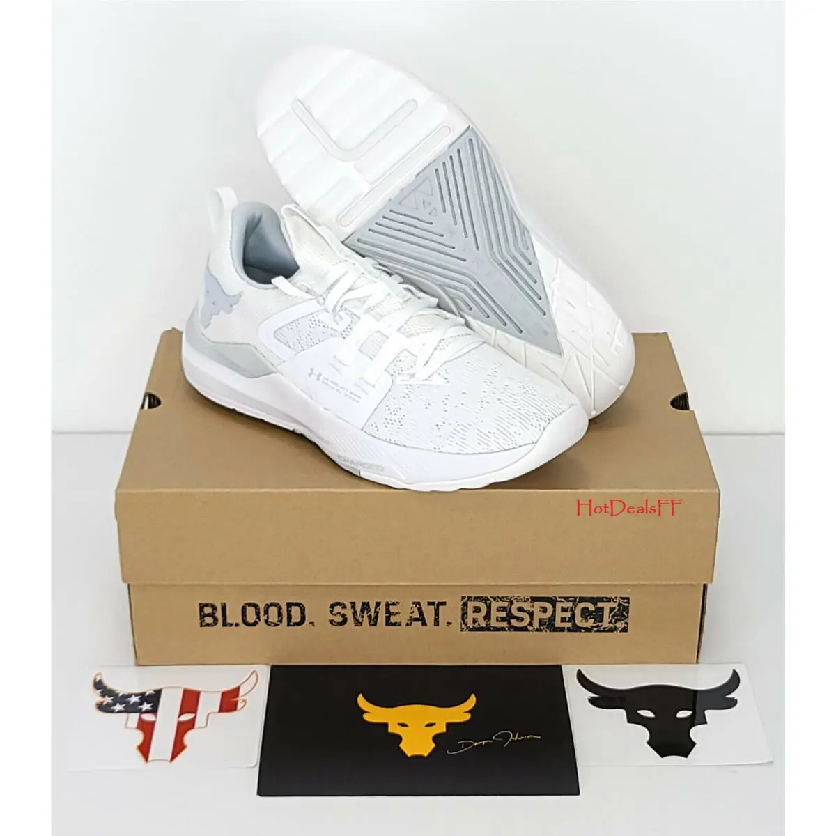 Under Armour shoes - Under Armour Project Rock - Project Rock - 3023006 - White, Manufacturer: White / Halo Gray 9