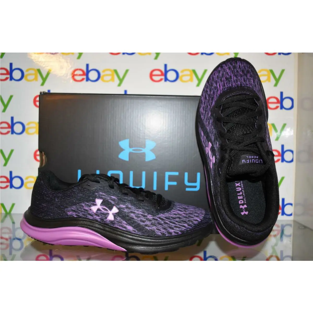 Under Armour shoes - Under Armour Liquify Rebel - Liquify Rebel - 3023022 002 - Black/Purple, Manufacturer: Black / Exotic Bloom / Exotic Bloom 0