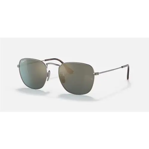 Ray-ban Frank Titanium Polarized Sunglasses - RB8157 - XS 48-20mm 9208/T0/DemiGlossGunmet/BlueMirror by Ray-Ban