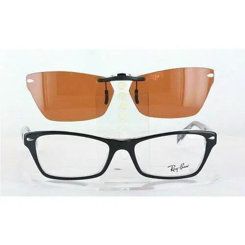 Ray-Ban sunglasses - Ray-Ban RB5256-52X16 Polarized Clip-On Sunglasses - Grey, Revo Blue Mirrored, and 12 other lens s to choose: REVO Blue Mirrored