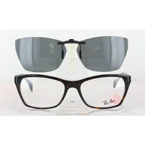 Ray-Ban sunglasses - Ray-Ban 5298-55X17 Polarized Clip-On Sunglasses - Grey, Revo Blue Mirrored, and 12 other lens s to choose: REVO Blue Mirrored