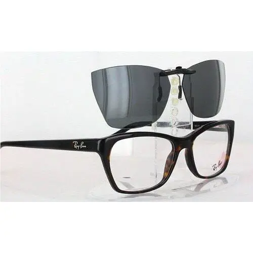 Ray-Ban sunglasses - Ray-Ban 5298-55X17 Polarized Clip-On Sunglasses - Grey, Revo Blue Mirrored, and 12 other lens s to choose: REVO Blue Mirrored