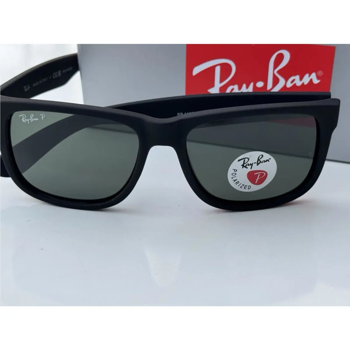Ray-ban RB4165 622/55 Justin Matte Black/polarized Blue Mirror Sunglasses 54