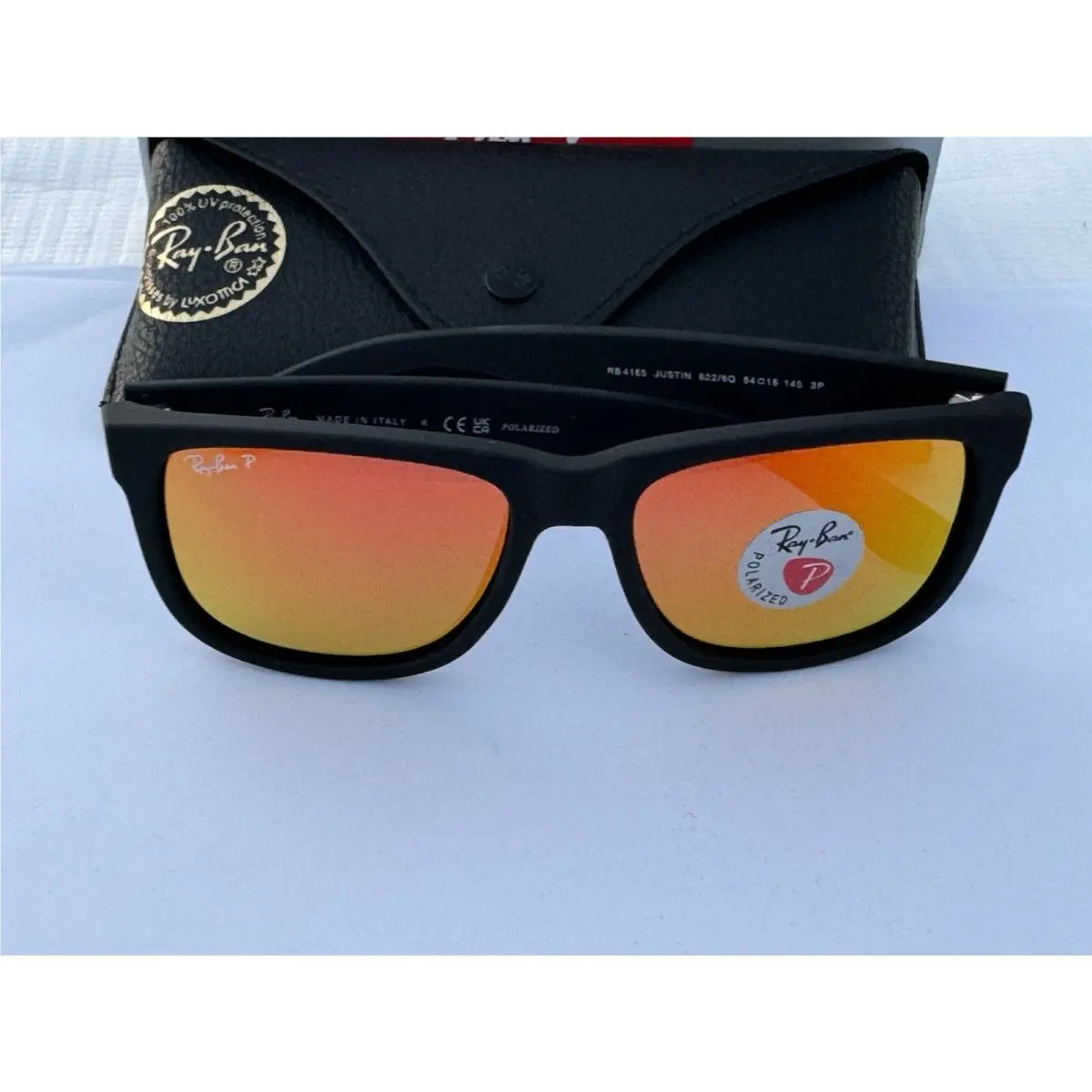 Ray-Ban sunglasses - Ray-Ban JUSTIN - JUSTIN - Frame: Black, Lens: Orange, Frame/Lens: Orange Mirror Flash