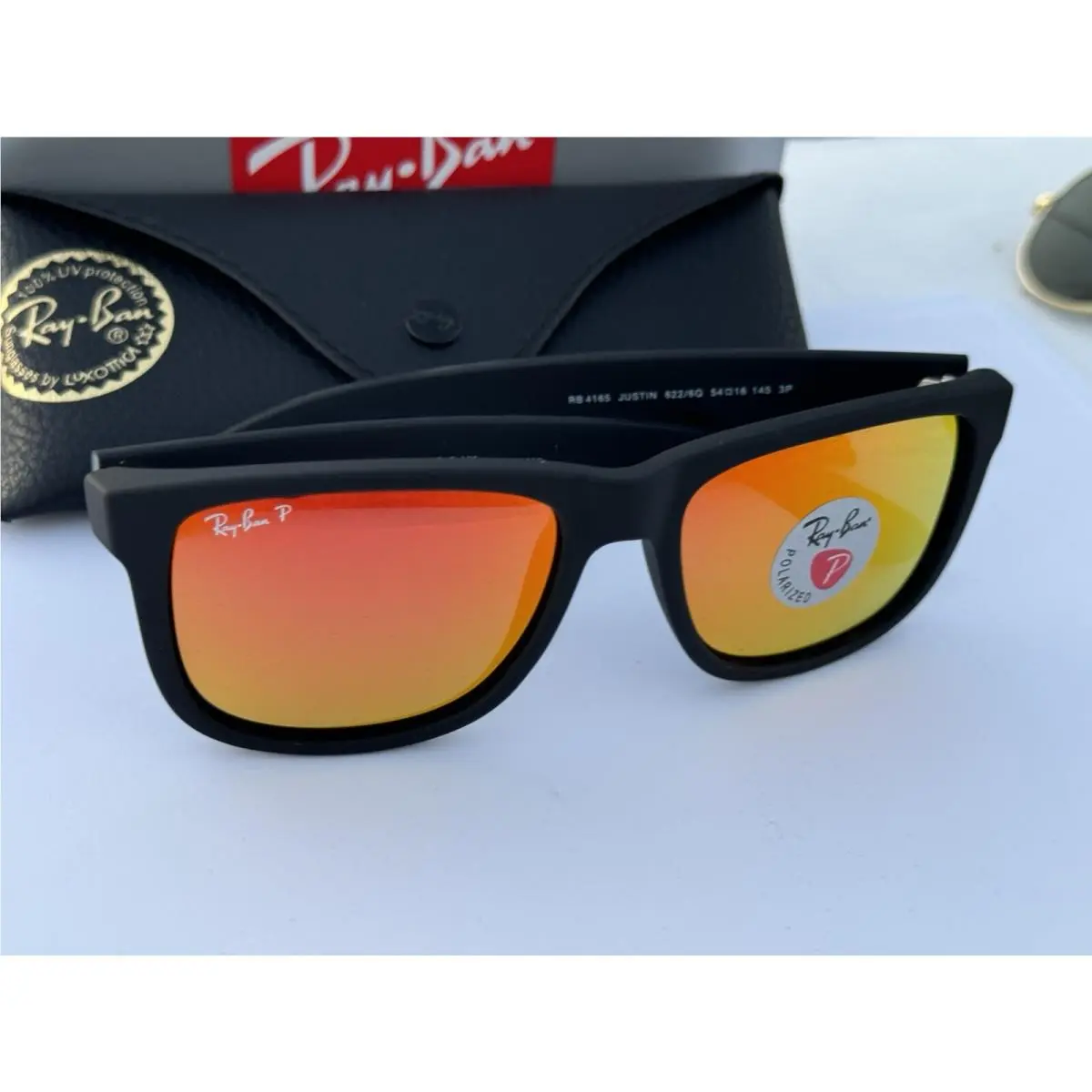 Ray-Ban sunglasses - Ray-Ban JUSTIN - JUSTIN - Frame: Black, Lens: Orange, Frame/Lens: Orange Mirror Flash