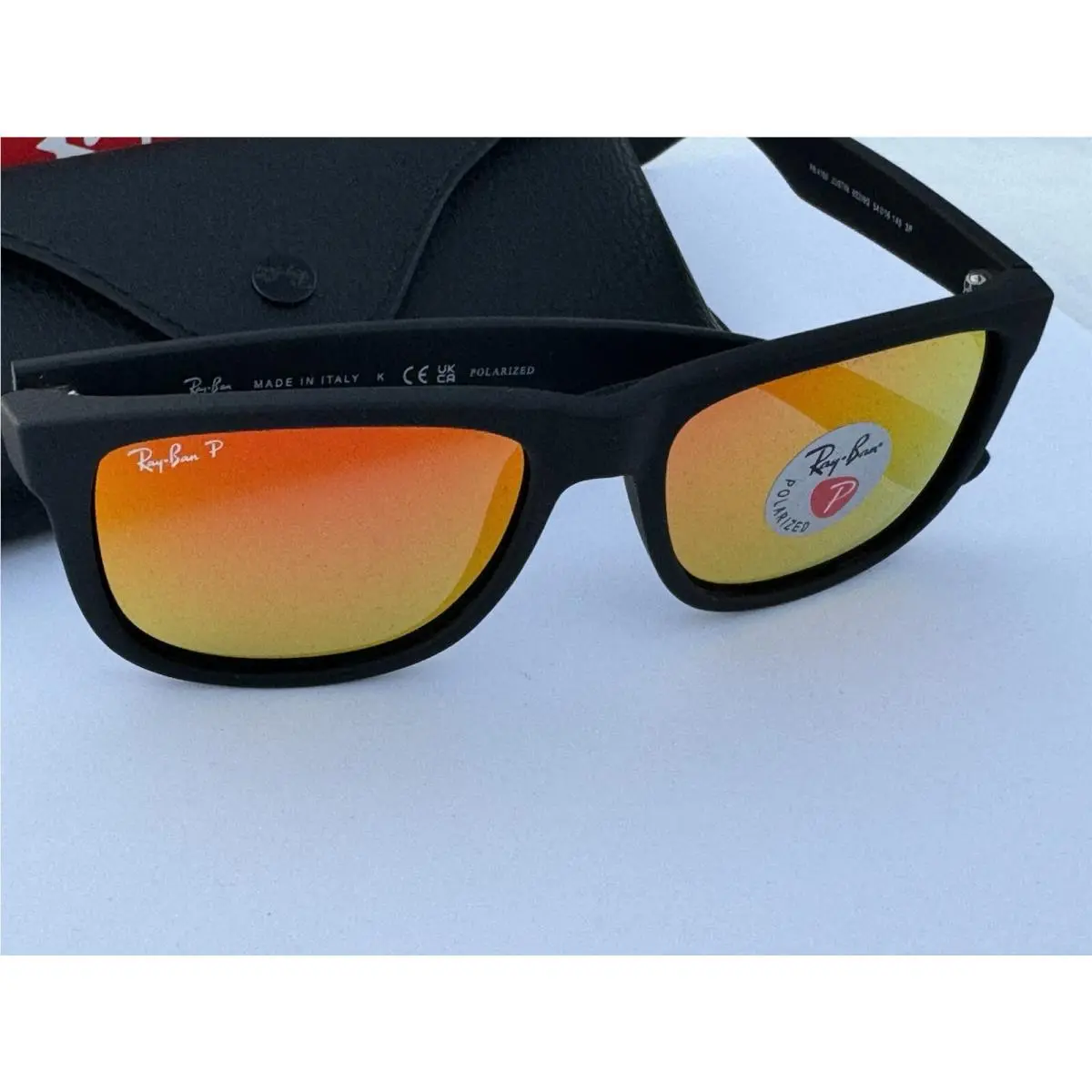Ray-Ban sunglasses - Ray-Ban JUSTIN - JUSTIN - Frame: Black, Lens: Orange, Frame/Lens: Orange Mirror Flash