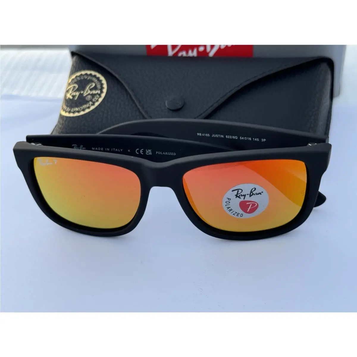 Ray-Ban sunglasses - Ray-Ban JUSTIN - JUSTIN - Frame: Black, Lens: Orange, Frame/Lens: Orange Mirror Flash
