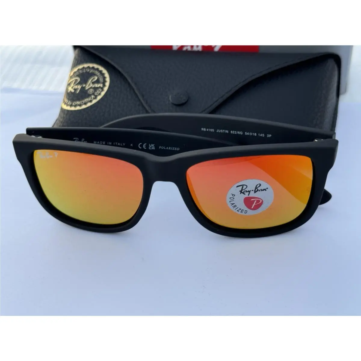Ray-Ban sunglasses - Ray-Ban JUSTIN - JUSTIN - Frame: Black, Lens: Orange, Frame/Lens: Orange Mirror Flash