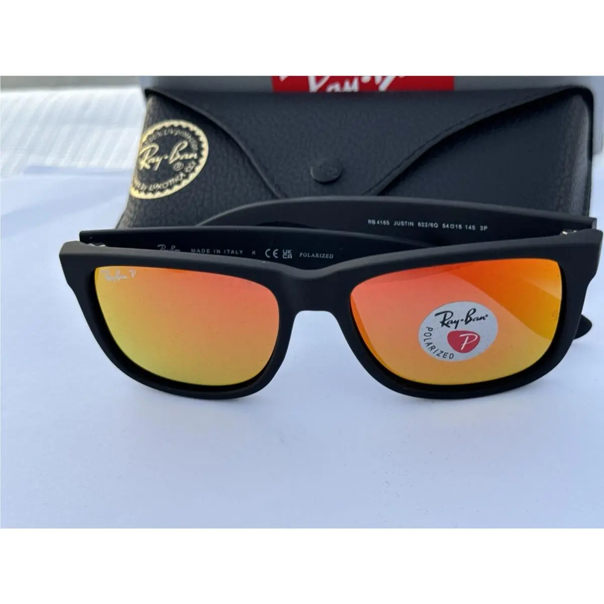 Ray-Ban sunglasses - Ray-Ban JUSTIN - JUSTIN - Frame: Black, Lens: Orange, Frame/Lens: Orange Mirror Flash