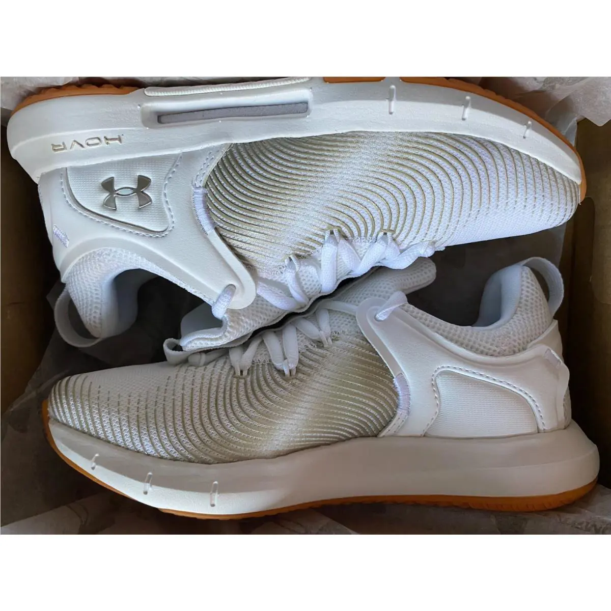 Under Armour shoes - Under Armour HOVR Rise 2 LUX - 3023010-102 - white/gold 17