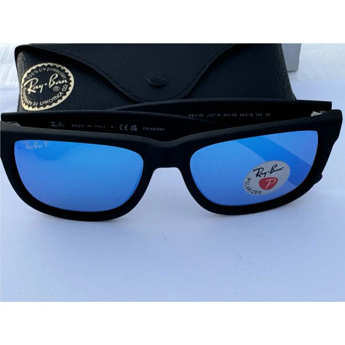 Ray-Ban sunglasses - Ray-Ban JUSTIN - JUSTIN - Frame: Black, Lens: Blue, Frame/Lens: Blue Mirror Flash