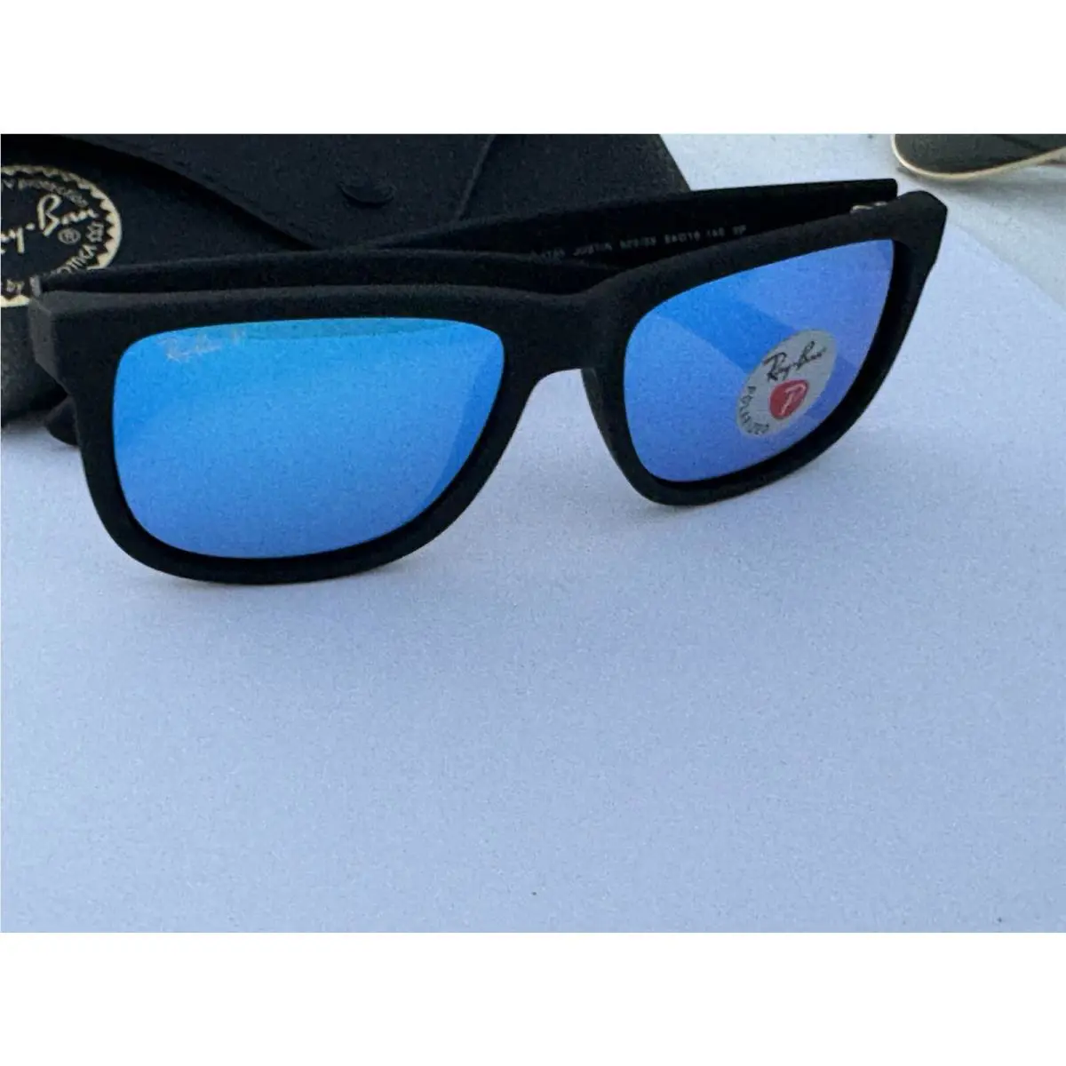 Ray-Ban sunglasses - Ray-Ban JUSTIN - JUSTIN - Frame: Black, Lens: Blue, Frame/Lens: Blue Mirror Flash