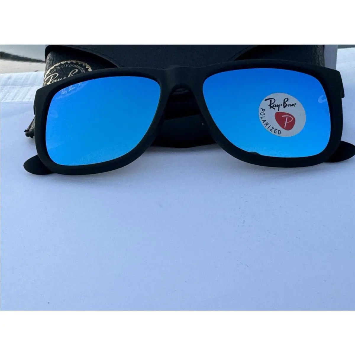Ray-Ban sunglasses - Ray-Ban JUSTIN - JUSTIN - Frame: Black, Lens: Blue, Frame/Lens: Blue Mirror Flash