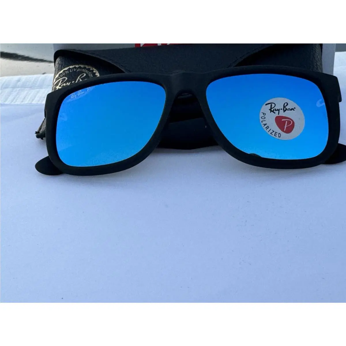 Ray-Ban sunglasses - Ray-Ban JUSTIN - JUSTIN - Frame: Black, Lens: Blue, Frame/Lens: Blue Mirror Flash