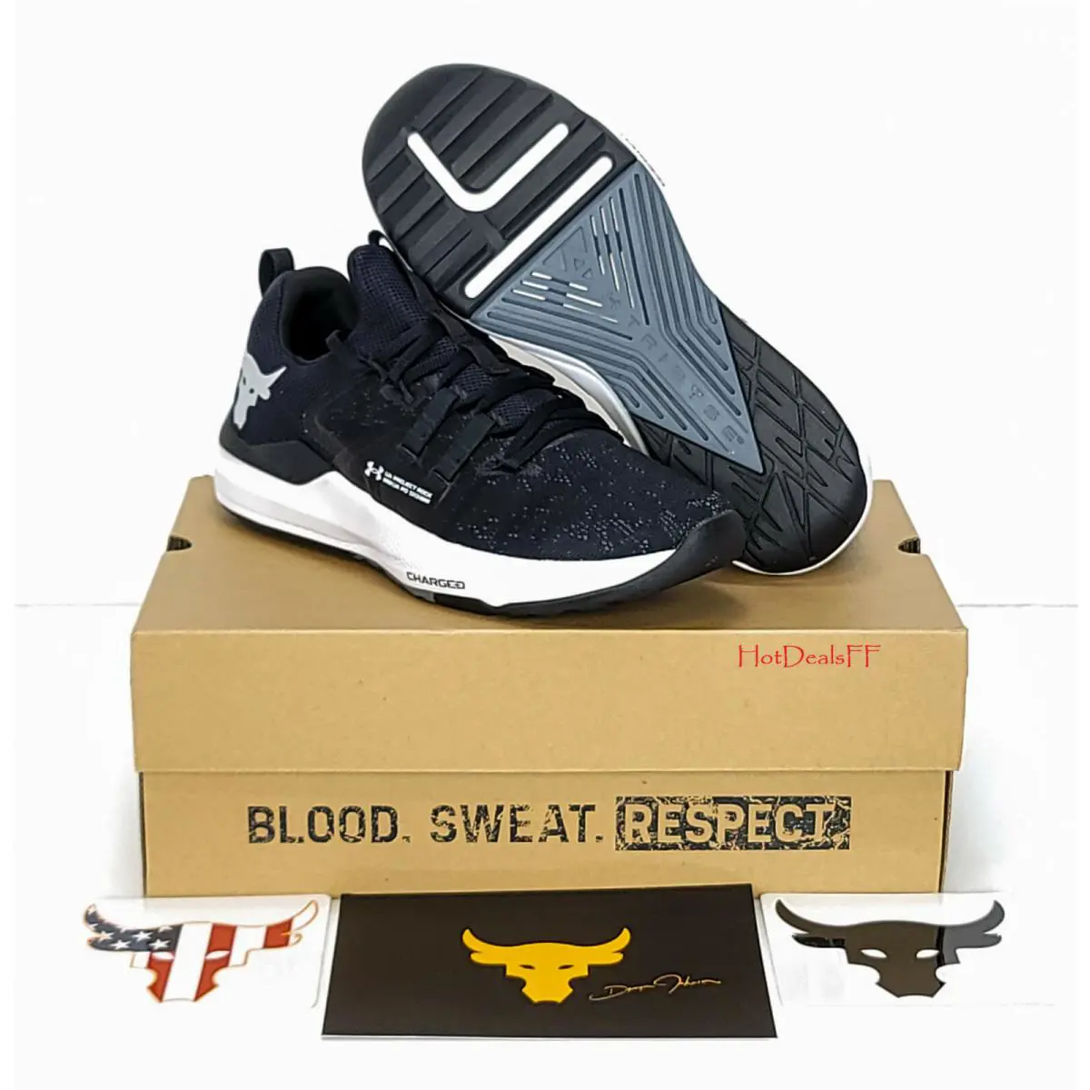 Under Armour shoes - Under Armour Project Rock - Project Rock - 3023006 - Black, Manufacturer: Black / White 22