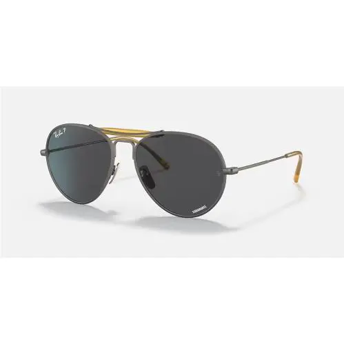 Ray-ban Pilot Titanium Polarized Sunglasses - RB8063 - M 55-16mm 9208/K8/DemiGlossPewter/DarkGrey by Ray-Ban