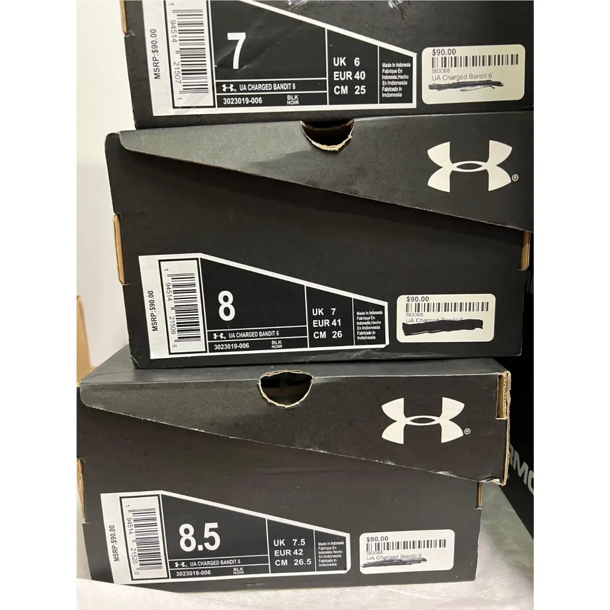 Under Armour shoes - Charged Bandit 6 - Charged Bandit - 3023019-006 - Black 6