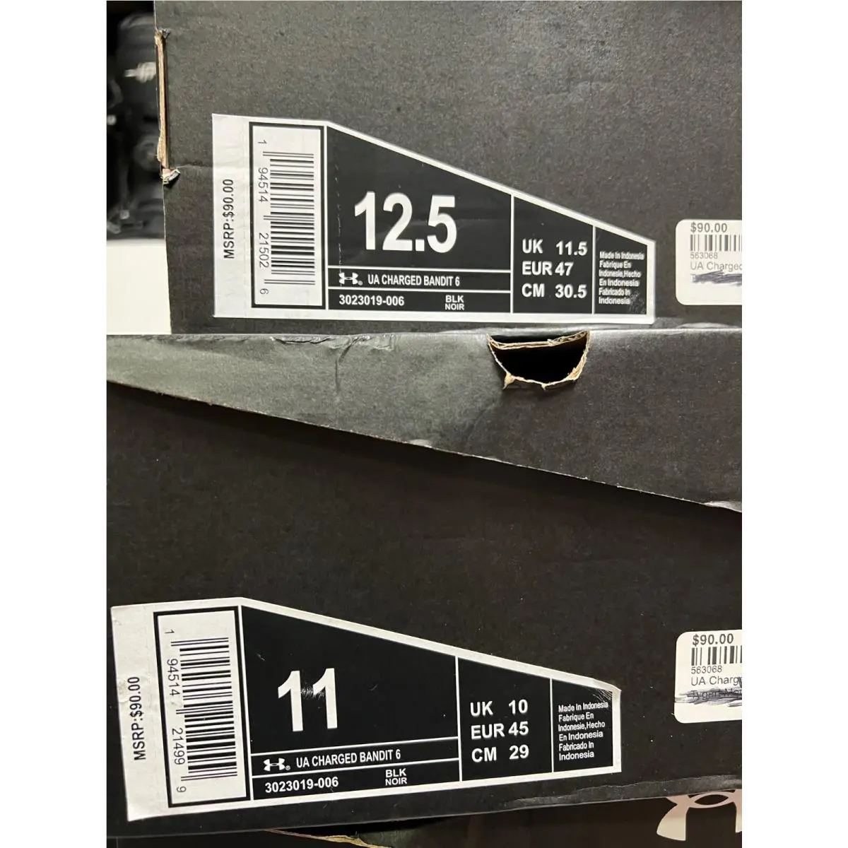 Under Armour shoes - Charged Bandit 6 - Charged Bandit - 3023019-006 - Black 7