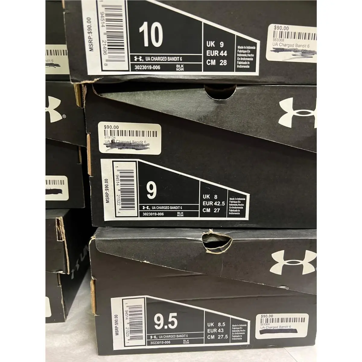 Under Armour shoes - Charged Bandit 6 - Charged Bandit - 3023019-006 - Black 9