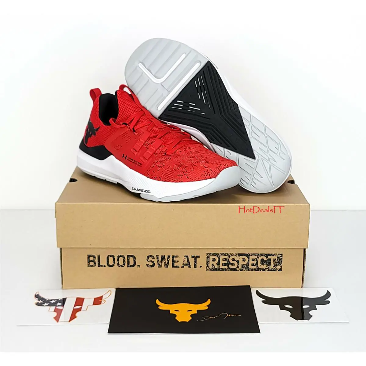 Under Armour shoes - Under Armour Project Rock - Project Rock - 3023006 - Red, Manufacturer: Red / White 10