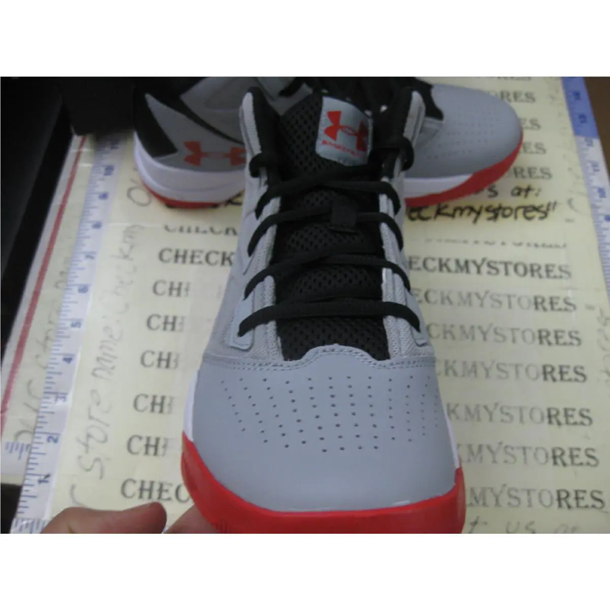 Under Armour shoes - GREY BLACK RED WHITE 8