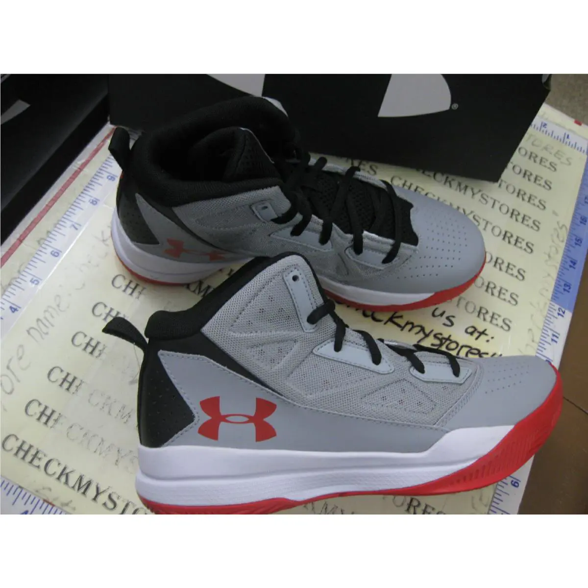 Under Armour shoes - GREY BLACK RED WHITE 0