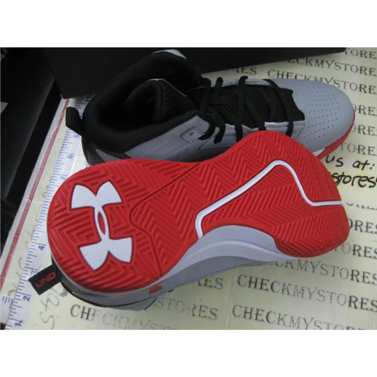 Under Armour shoes - GREY BLACK RED WHITE 1