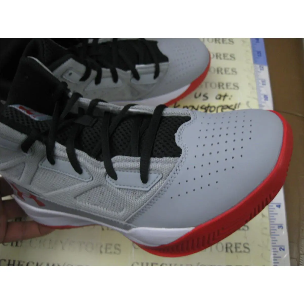 Under Armour shoes - GREY BLACK RED WHITE 4