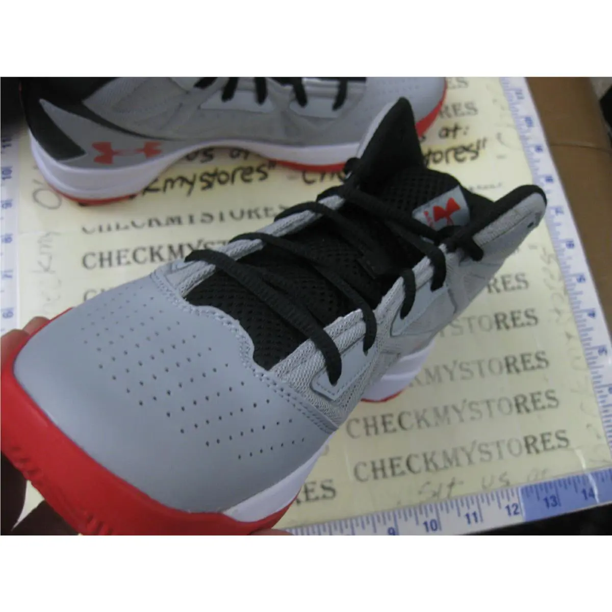 Under Armour shoes - GREY BLACK RED WHITE 7