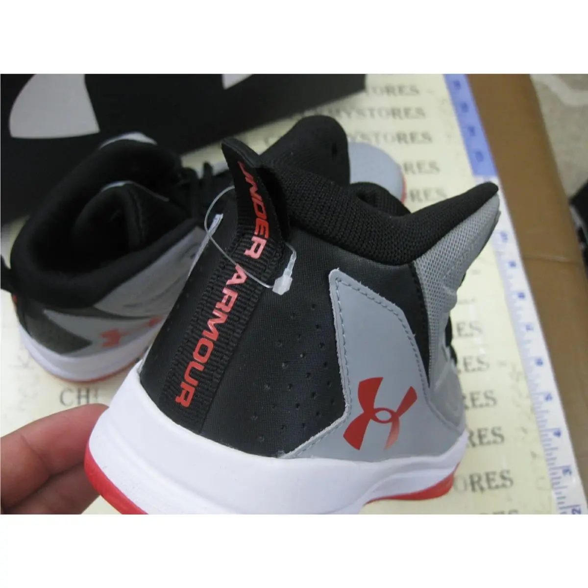 Under Armour shoes - GREY BLACK RED WHITE 15