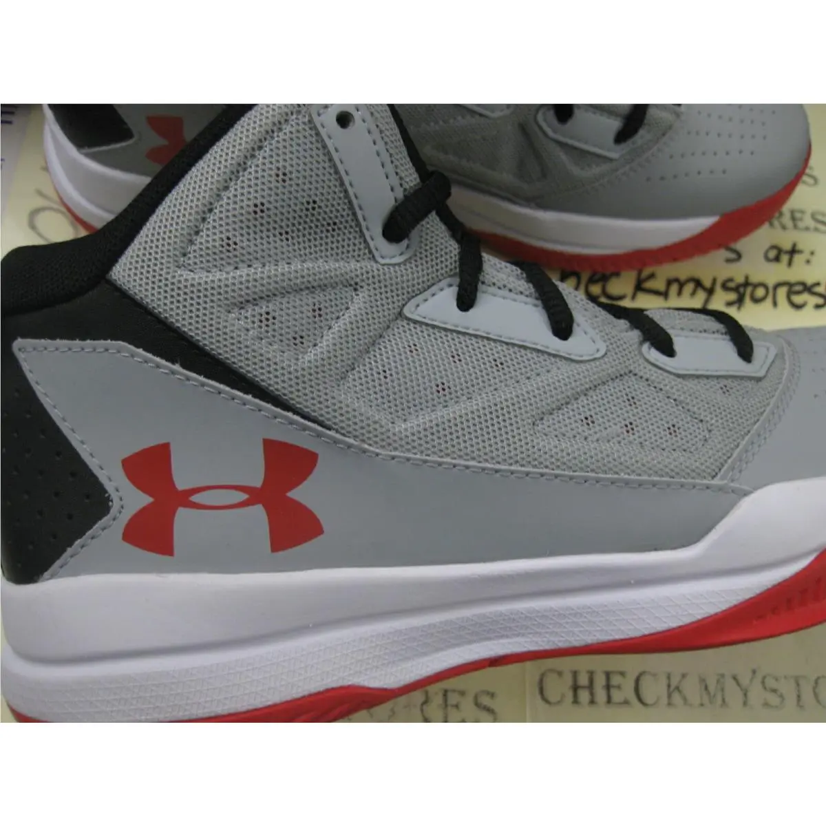 Under Armour shoes - GREY BLACK RED WHITE 22