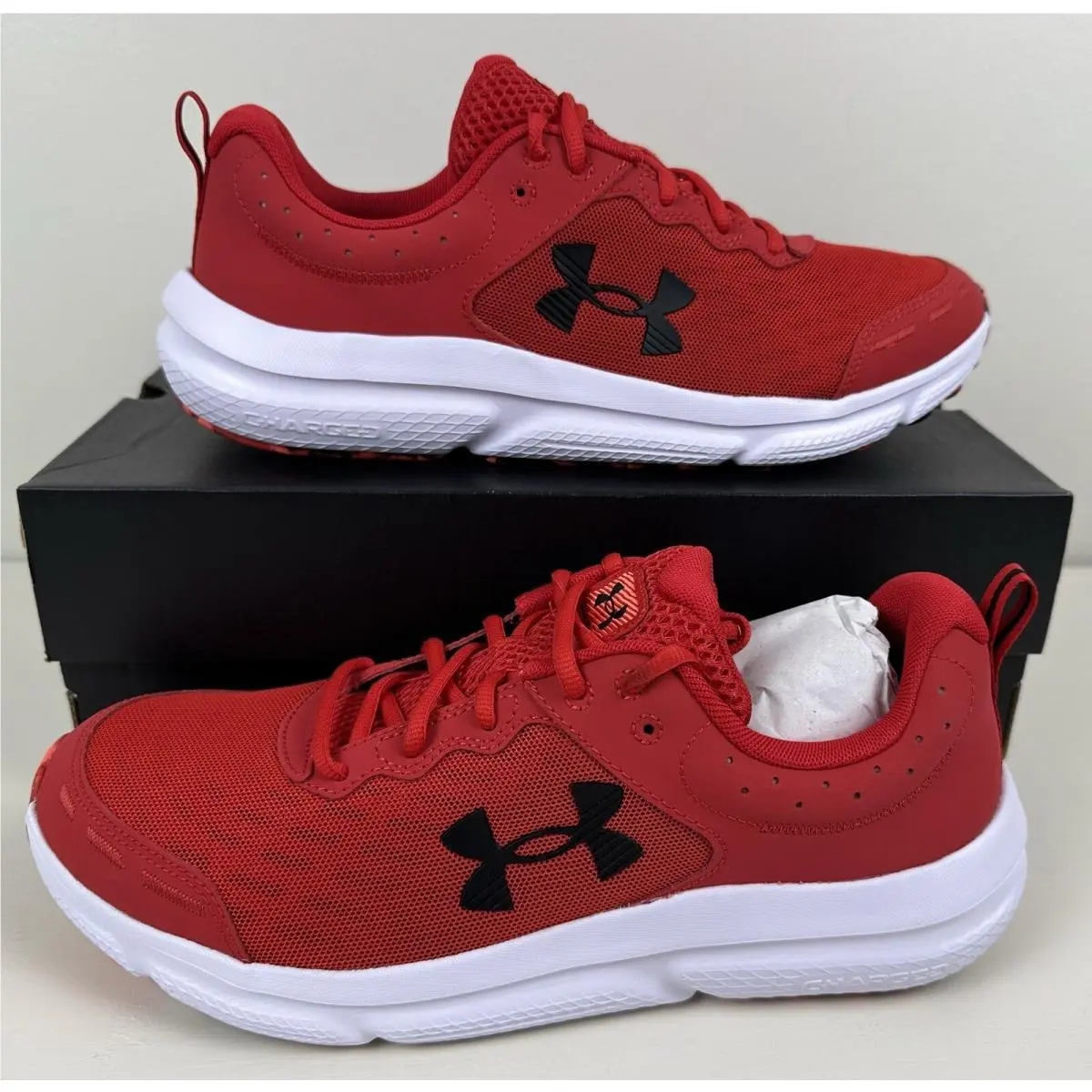 Under Armour UA Charged Assert 10 Running Training Shoes Red Men’s Size 11.5